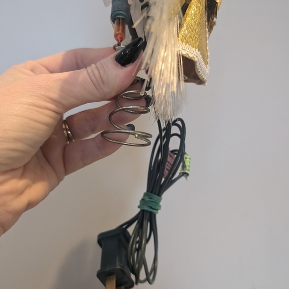 Gold and White Angel Tree Topper - Picture 7 of 9